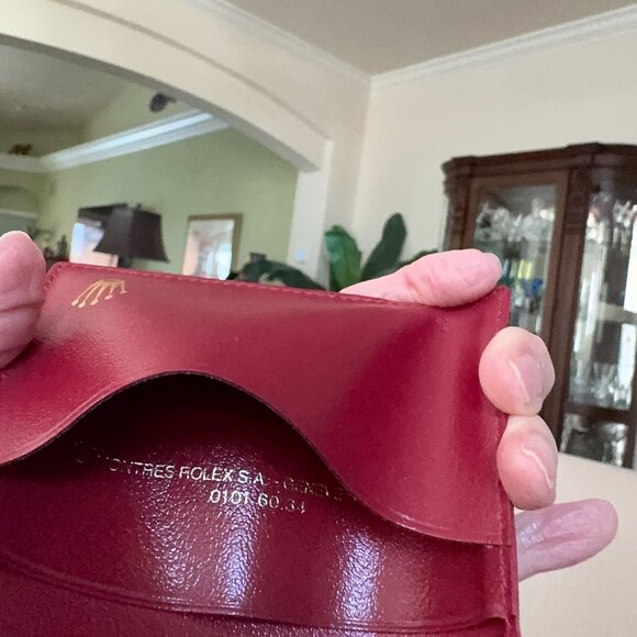 Rolex Red Leather Card Holder with Gold Logo never used!! - Picture 3 of 10